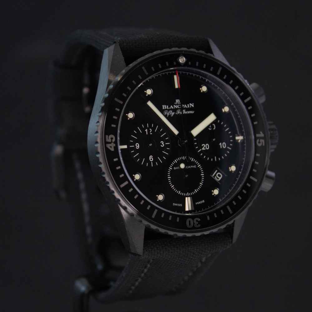 Reloj Blancpain Fifty Fathoms Bathyscaphe Flyback inicio.second_hand