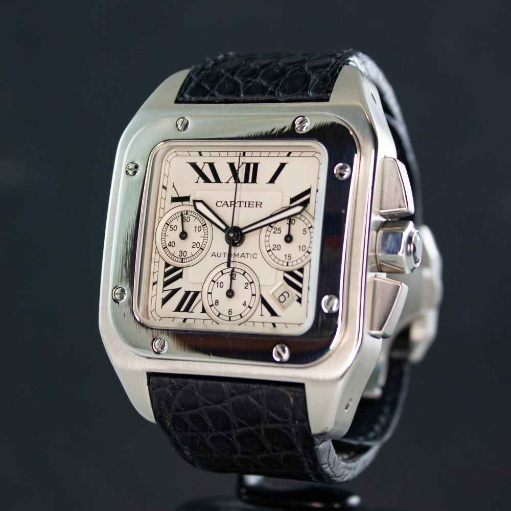Reloj Cartier Santos 100 XL Chrono inicio.second_hand